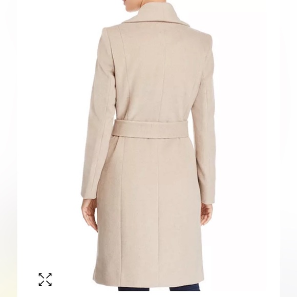 NEW! COLE HAAN WOOL BLEND LONG BELTED WRAP TRENCH COAT | SIZE 8 - Picture 12 of 12